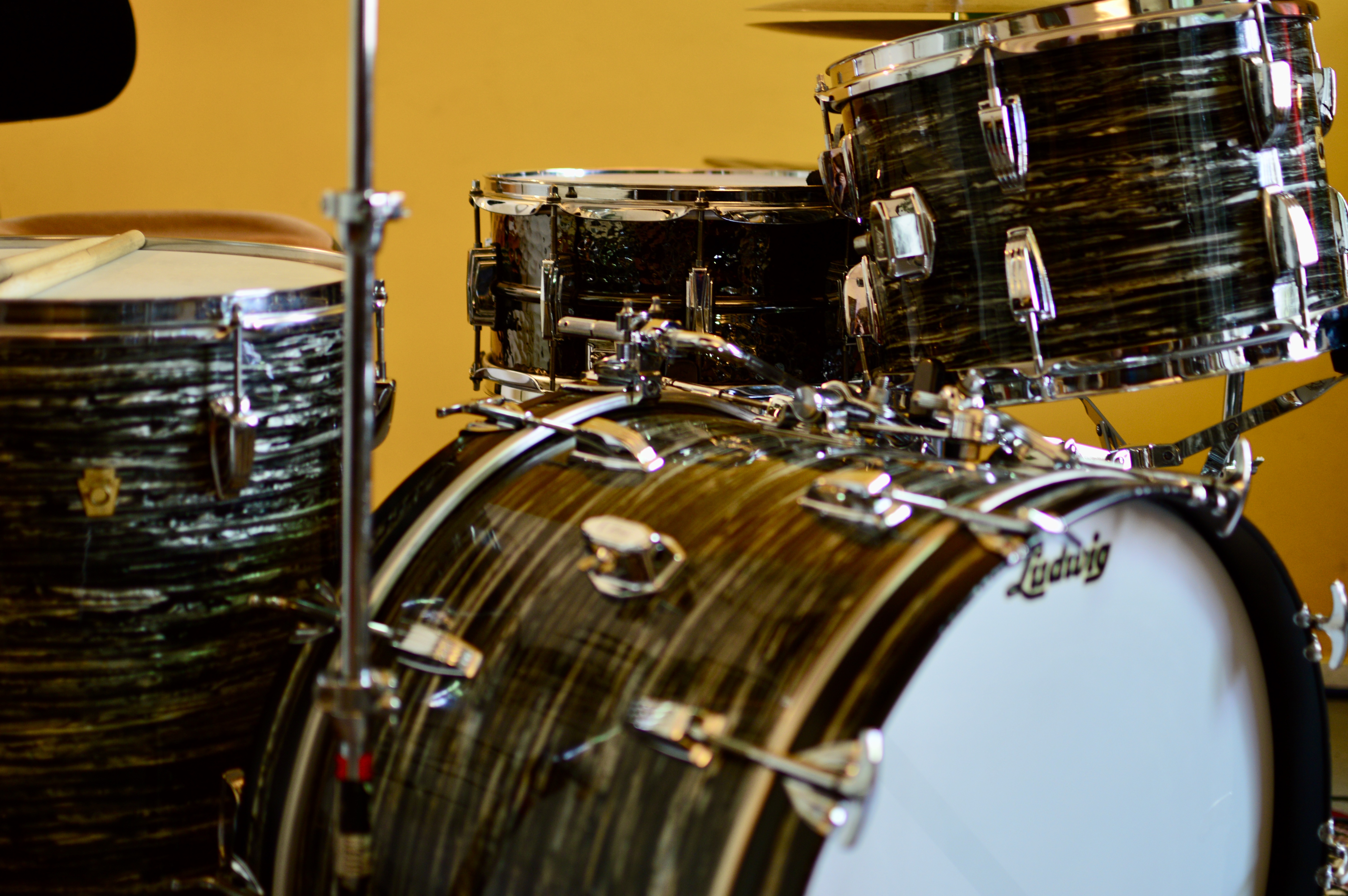 Ludwig drumstel close-up in Studio 11