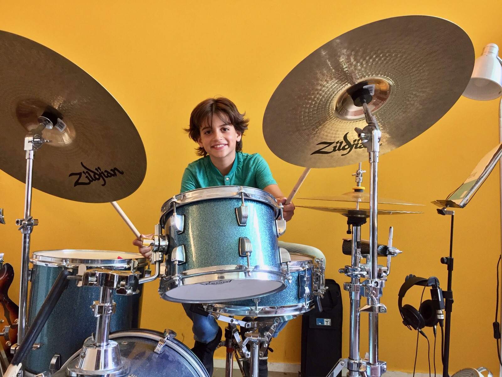 Having fun in the studio